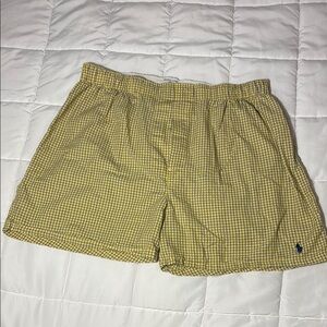 Polo by Ralph Lauren Yellow and Blue Boxers with Elastic Waistband
